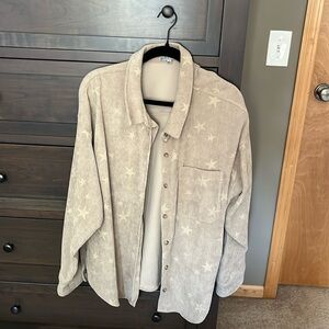 Boutique corduroy jacket with star pattern
